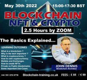 blockchain NFT and Cryptocurrency zoom class May 30th